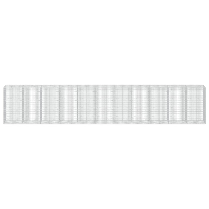 Gabion cu Sârmă de 3,5 mm și Plasă de 5x10 cm 1100x100x200 cm WALTI