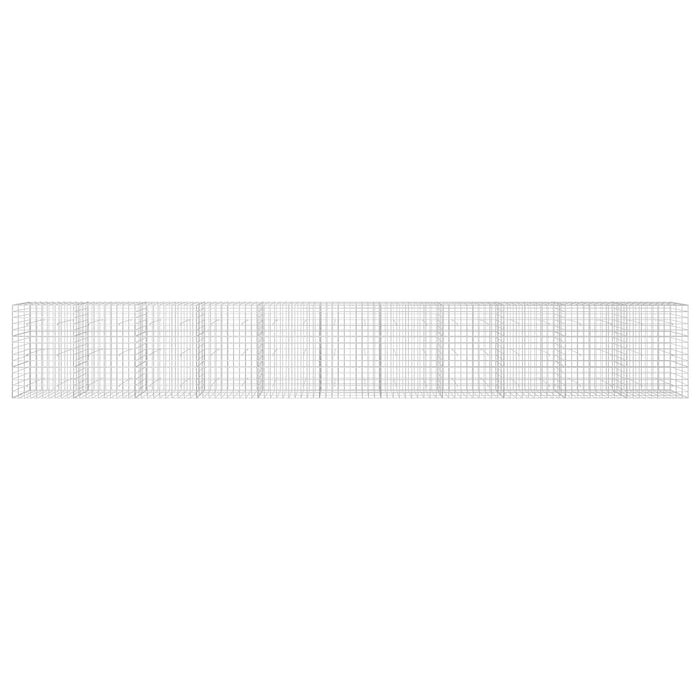 Gabion cu Fir de 3,5 mm și Plasă de 10x10 cm 1100x30x150 cm - WALTI WALTI