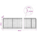 Gabion cu Fir de 3,5 mm și Plasă de 10x10 cm 850x100x100 cm - WALTI WALTI