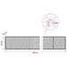 Gabion cu Fir de 5 mm și Plasă de 5x2,5 cm 950x20x50 cm - WALTI WALTI
