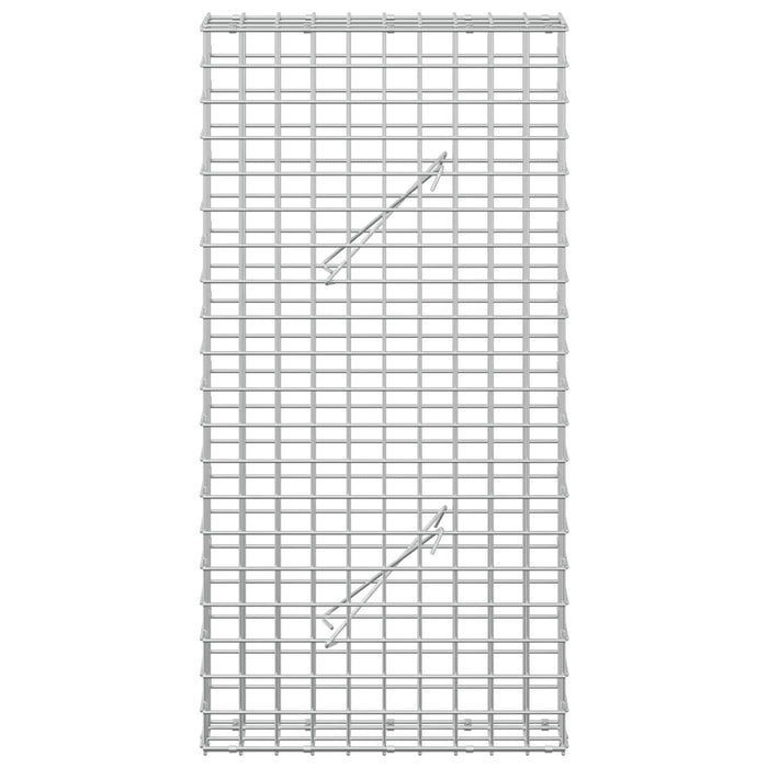 Gabion cu sârmă de 5 mm și plasă de 5x5 cm 50x10x100 cm WALTI