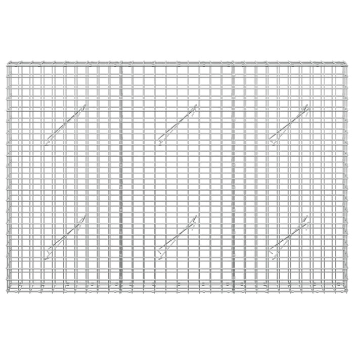 Gabion cu sârmă de 5 mm și plasă de 5x5 cm 150x10x100 cm WALTI