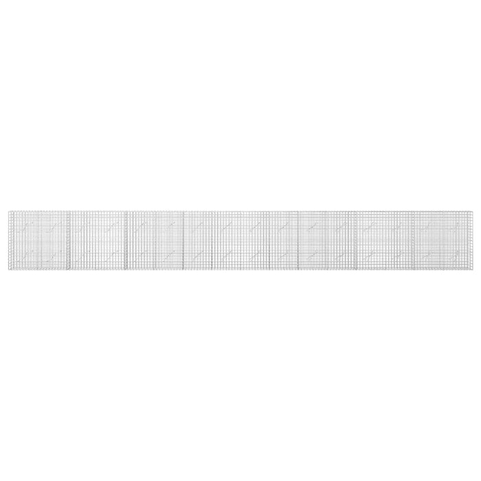 Gabion cu sârmă de 5 mm și plasă de 5x5 cm 800x10x100 cm WALTI