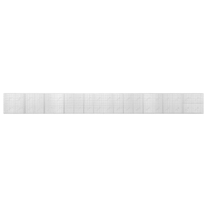 Gabion cu sârmă de 5 mm și plasă de 5x5 cm 1000x10x100 cm WALTI