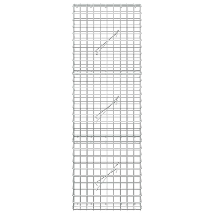 Gabion cu sârmă de 5 mm și plasă de 5x5 cm 50x10x150 cm - WALTI WALTI