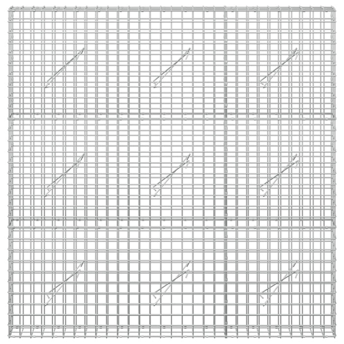 Gabion cu sârmă de 5 mm și plasă de 5x5 cm 150x10x150 cm WALTI