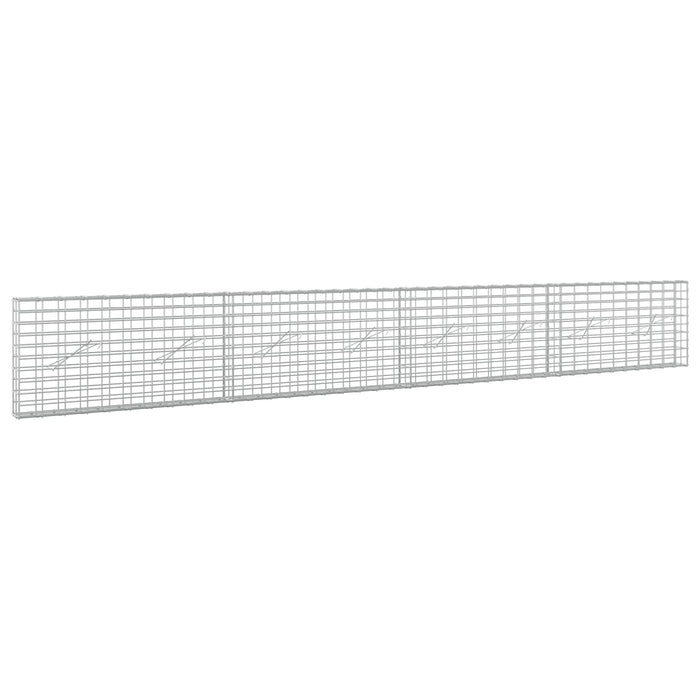 Gabion cu Sârmă de 5 mm și Plasă de 5x10 cm 400x10x50 cm WALTI