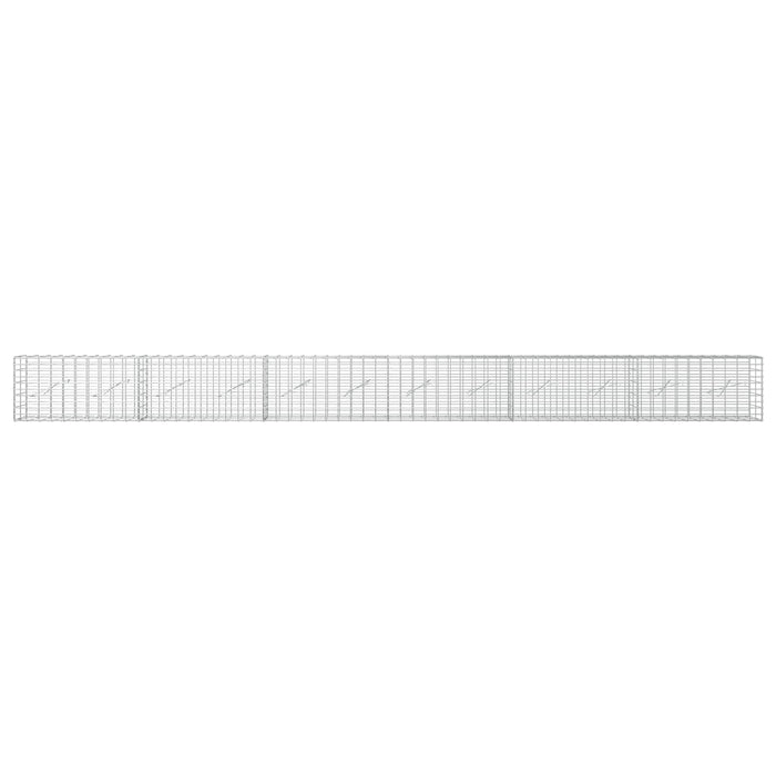 Gabion cu Sârmă de 5 mm și Plasă de 5x10 cm 600x10x50 cm WALTI