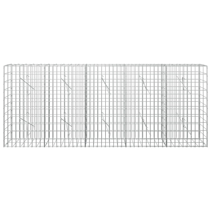 Gabion cu Sârmă de 5 mm și Plasă de 5x10 cm 250x10x100 cm WALTI