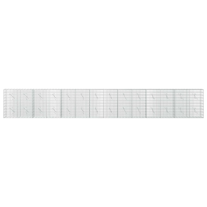 Gabion cu Sârmă de 5 mm și Plasă de 5x10 cm 700x10x100 cm WALTI