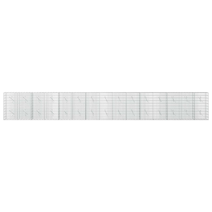 Gabion cu Sârmă de 5 mm și Plasă de 5x10 cm 750x10x100 cm WALTI