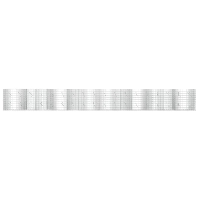 Gabion cu Sârmă de 5 mm și Plasă de 5x10 cm 900x10x100 cm WALTI