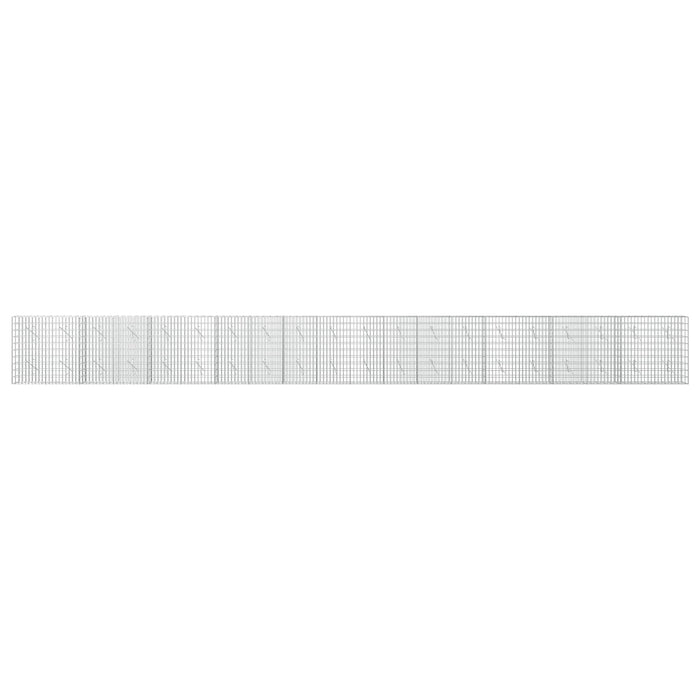 Gabion cu Sârmă de 5 mm și Plasă de 5x10 cm 1000x10x100 cm WALTI