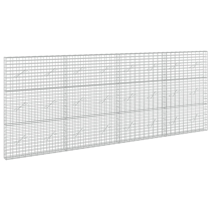 Gabion cu Sârmă de 5 mm și Plasă de 5x10 cm 400x10x150 cm WALTI