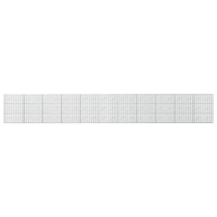 Gabion cu Sârmă de 5 mm și Plasă de 5x10 cm 1100x10x150 cm WALTI