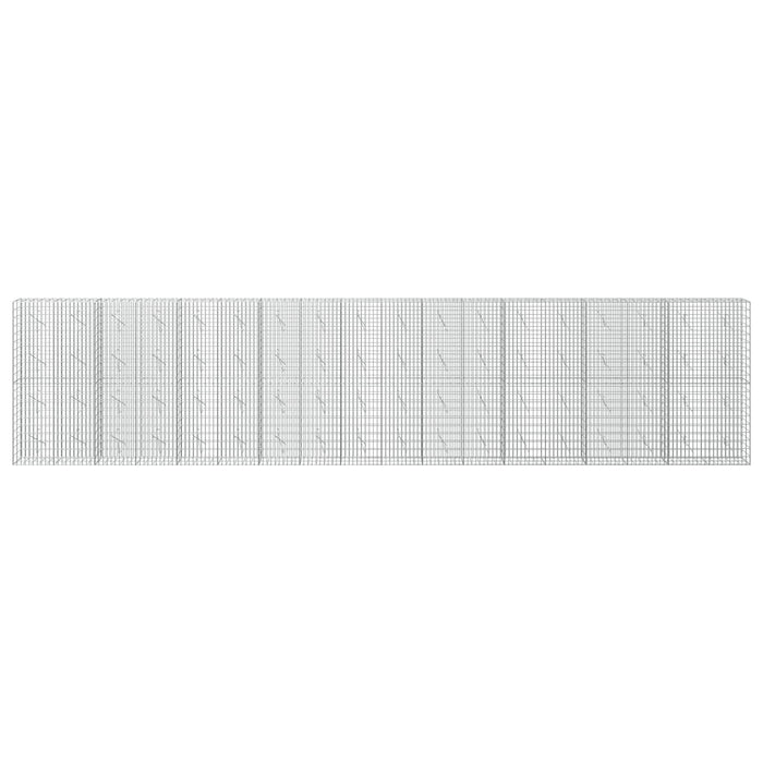 Gabion cu Sârmă de 5 mm și Plasă de 5x10 cm 900x10x200 cm WALTI