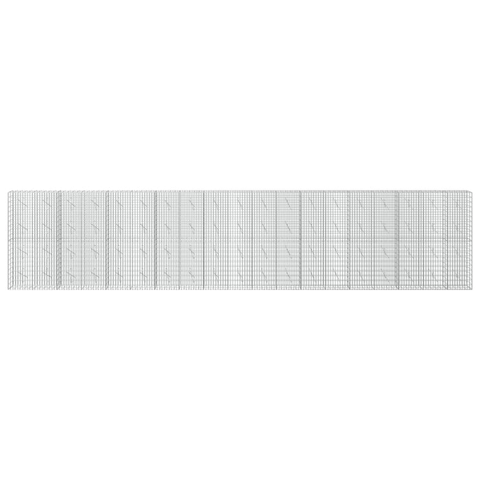 Gabion cu Sârmă de 5 mm și Plasă de 5x10 cm 950x10x200 cm WALTI