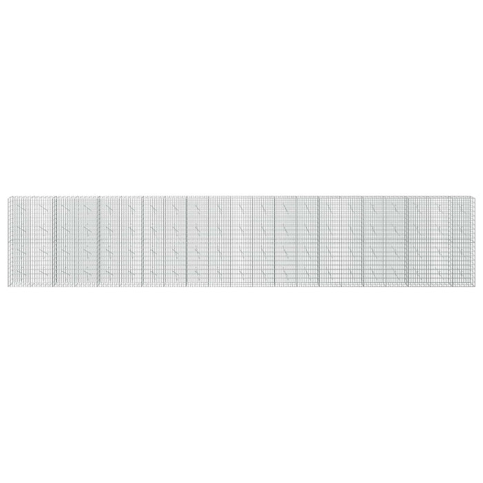 Gabion cu Sârmă de 5 mm și Plasă de 5x10 cm 1050x10x200 cm WALTI