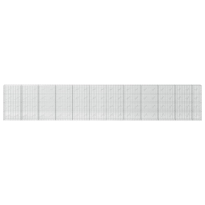 Gabion cu Fir de 5 mm și Plasă de 5x10 cm 1150x10x200 cm - WALTI WALTI