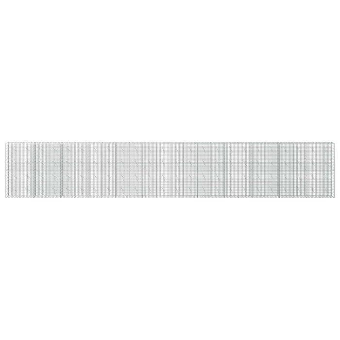 Gabion cu Sârmă de 5 mm și Plasă de 5x10 cm 1200x10x200 cm WALTI