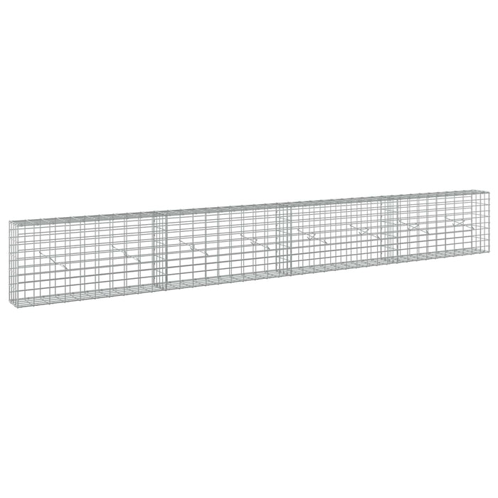 Gabion cu Sârmă de 5 mm și Plasă de 5x10 cm 400x20x50 cm WALTI