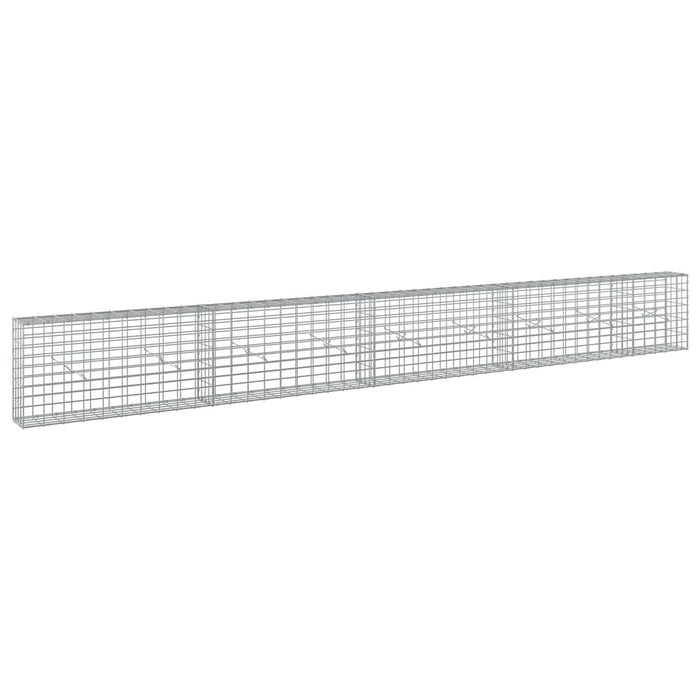 Gabion cu Sârmă de 5 mm și Plasă de 5x10 cm 450x20x50 cm WALTI