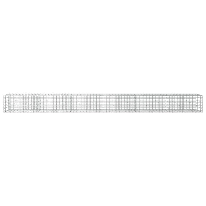 Gabion cu Sârmă de 5 mm și Plasă de 5x10 cm 600x20x50 cm WALTI
