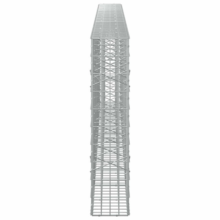 Gabion cu Sârmă de 5 mm și Plasă de 5x10 cm 550x20x100 cm WALTI