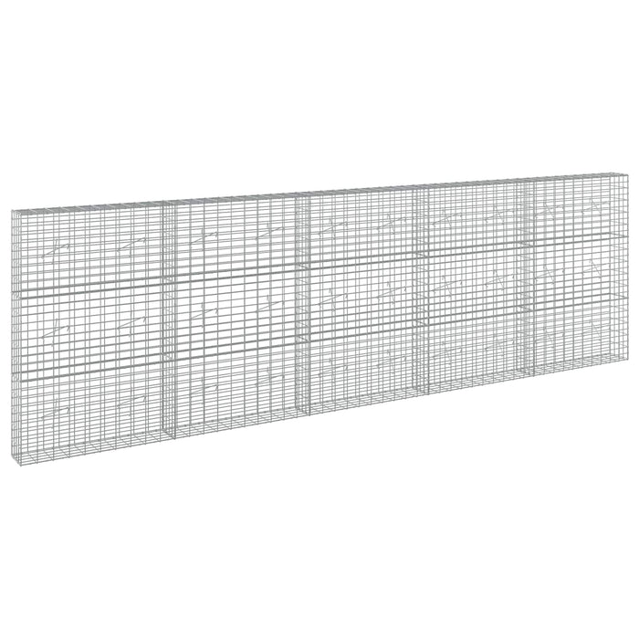 Gabion cu Sârmă de 5 mm și Plasă de 5x10 cm 500x20x150 cm WALTI