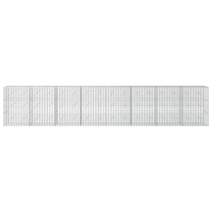 Gabion cu Sârmă de 5 mm și Plasă de 5x10 cm 800x20x150 cm WALTI