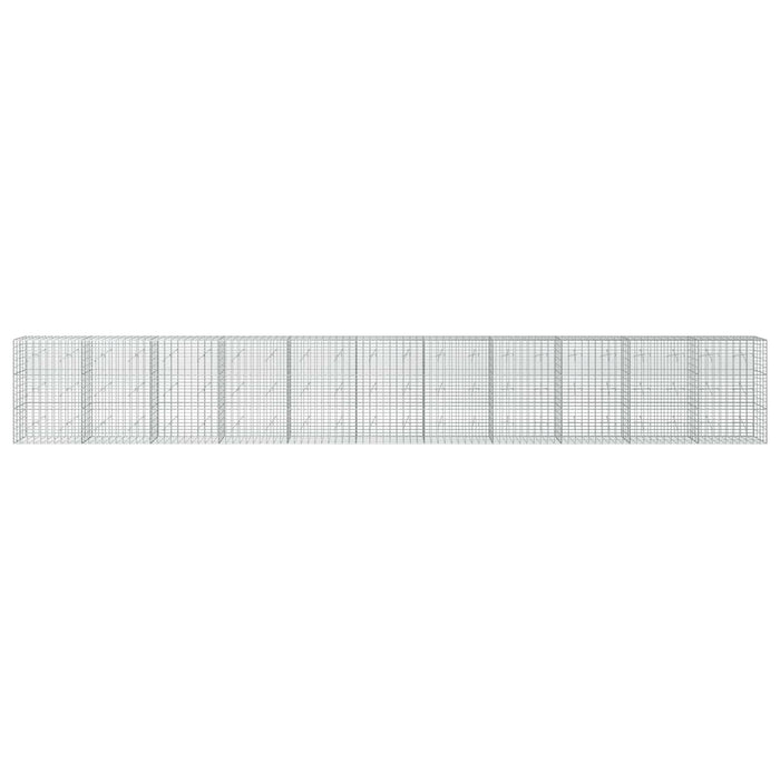 Gabion cu Sârmă de 5 mm și Plasă de 5x10 cm 1100x20x150 cm WALTI