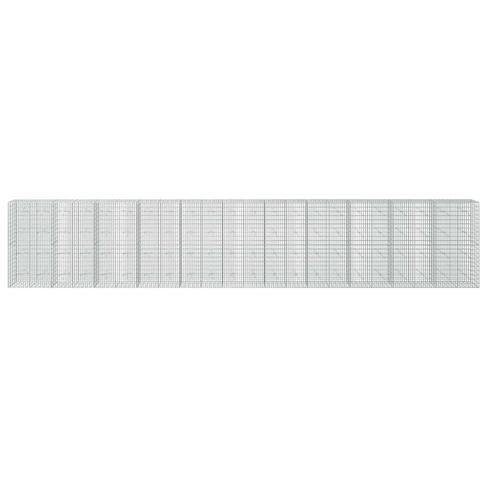 Gabion cu Sârmă de 5 mm și Plasă de 5x10 cm 1100x20x200 cm WALTI