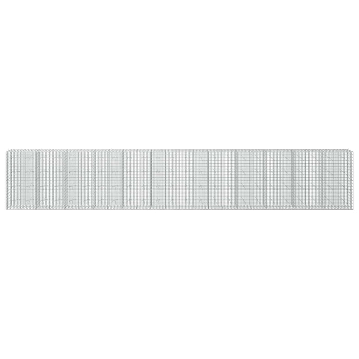 Gabion cu Sârmă de 5 mm și Plasă de 5x10 cm 1200x20x200 cm WALTI