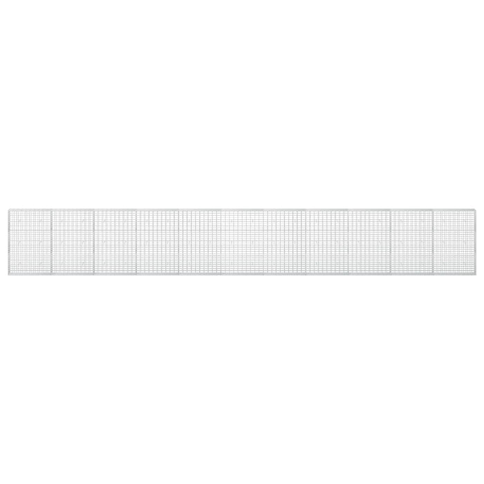 Gabion cu Sârmă de 5 mm și Plasă de 5x10 cm 1100x30x150 cm - WALTI WALTI