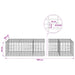 Gabion cu Fir de 5 mm și Plasă de 5x10 cm 1150x100x50 cm - WALTI WALTI