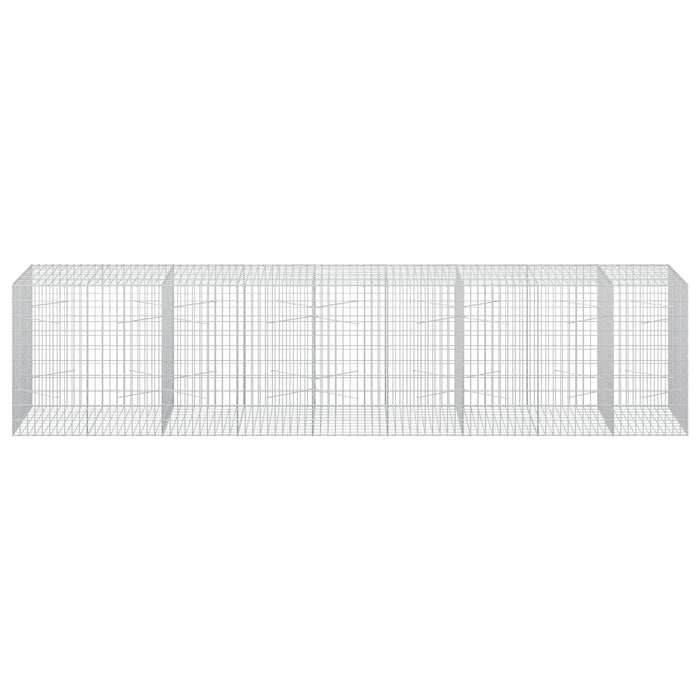 Gabion cu Sârmă de 5 mm și Plasă de 5x10 cm 450x100x100 cm WALTI