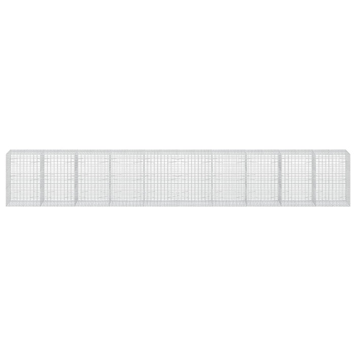 Gabion cu Fir de 5 mm și Plasă de 5x10 cm 1000x100x150 cm WALTI