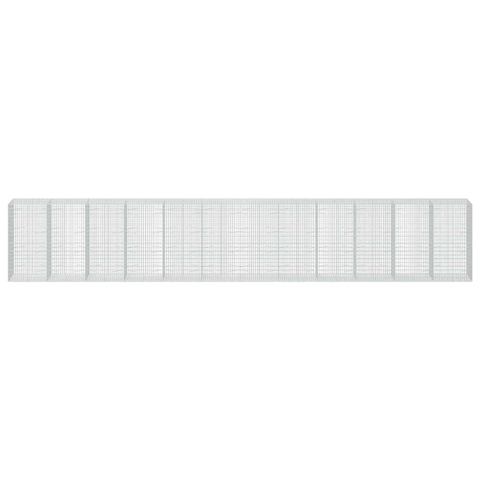 Gabion cu Sârmă de 5 mm și Plasă de 5x10 cm 1200x100x200 cm WALTI