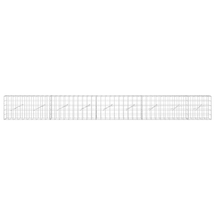 Gabion cu fir de 5 mm și plasă de 10x10 cm 450x10x50 cm WALTI