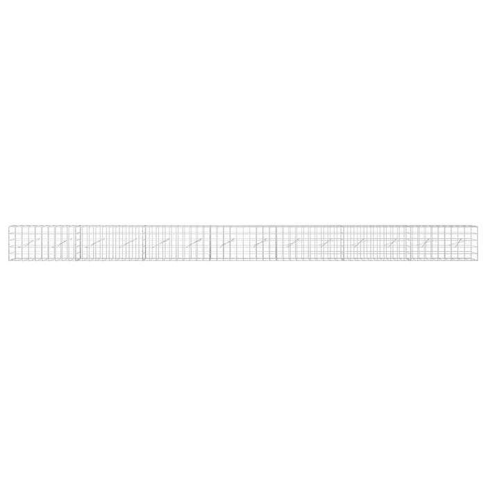 Gabion cu fir de 5 mm și plasă de 10x10 cm 700x10x50 cm WALTI