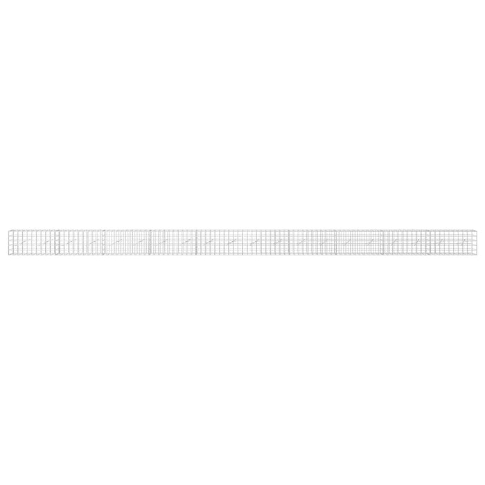 Gabion cu fir de 5 mm și plasă de 10x10 cm 1000x10x50 cm WALTI