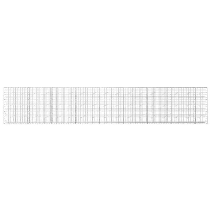 Gabion cu fir de 5 mm și plasă de 10x10 cm 850x10x150 cm WALTI