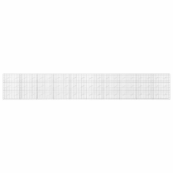 Gabion cu fir de 5 mm și plasă de 10x10 cm 1000x10x150 cm WALTI