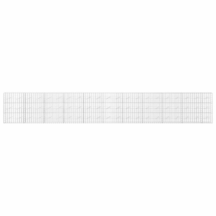 Gabion cu fir de 5 mm și plasă de 10x10 cm 1050x10x150 cm WALTI