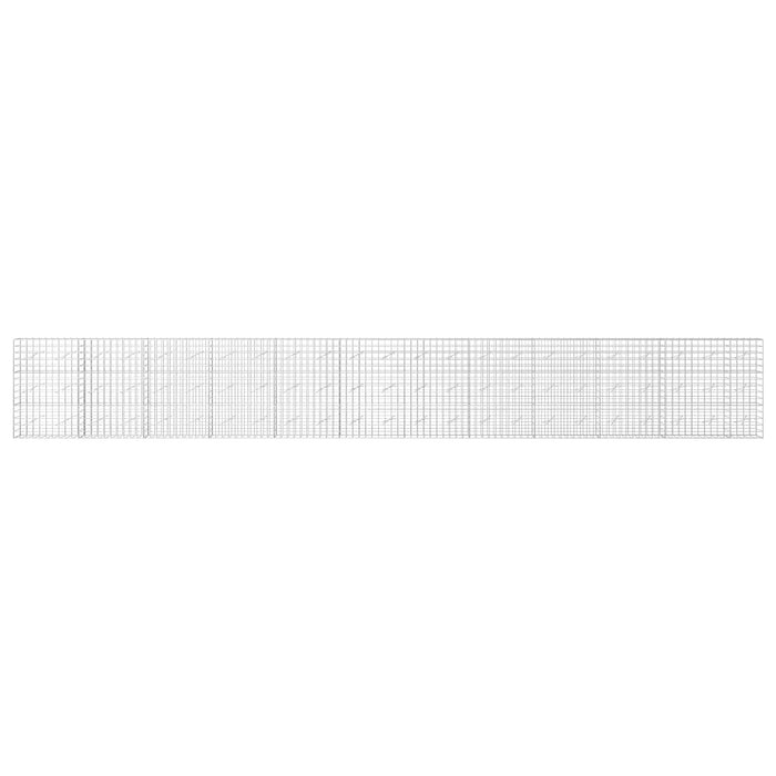 Gabion cu fir de 5 mm și plasă de 10x10 cm 1150x10x150 cm WALTI