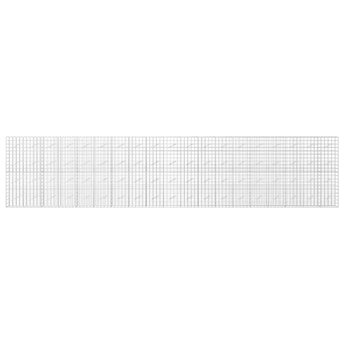 Gabion cu fir de 5 mm și plasă de 10x10 cm 950x10x200 cm WALTI