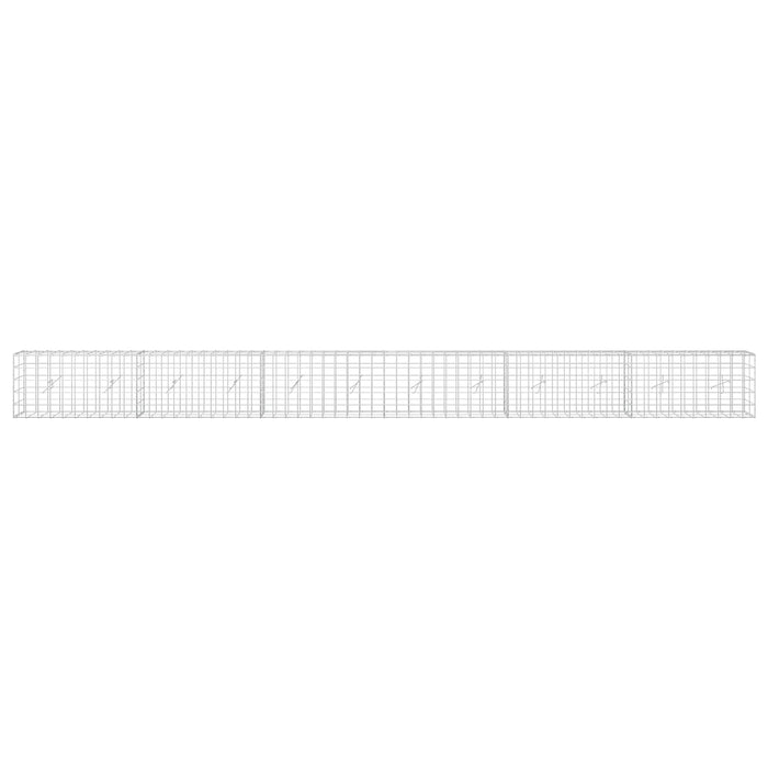 Gabion cu fir de 5 mm și plasă de 10x10 cm 600x20x50 cm WALTI