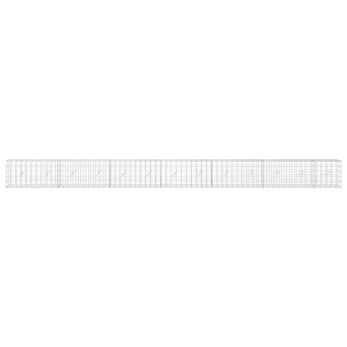 Gabion cu fir de 5 mm și plasă de 10x10 cm 650x20x50 cm WALTI