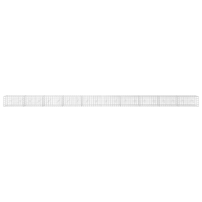 Gabion cu fir de 5 mm și plasă de 10x10 cm 1000x20x50 cm WALTI