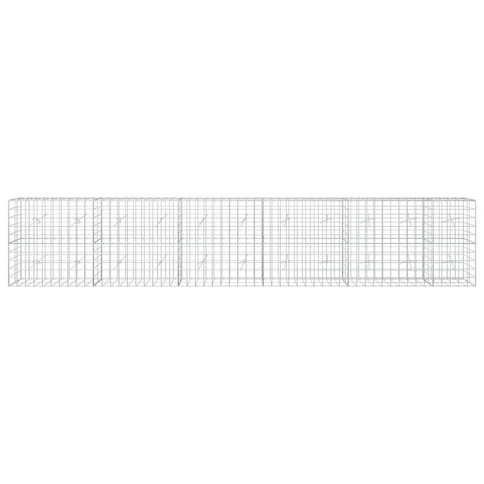 Gabion cu fir de 5 mm și plasă de 10x10 cm 550x20x100 cm WALTI